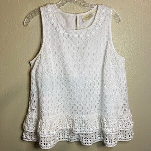 Maeve by Anthropologie Beaded Peplum Top
